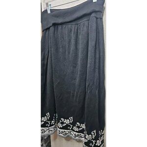 Vintage Carole Little for St Tropez Peasant Goth Dark Academia Knit Maxi Skirt M